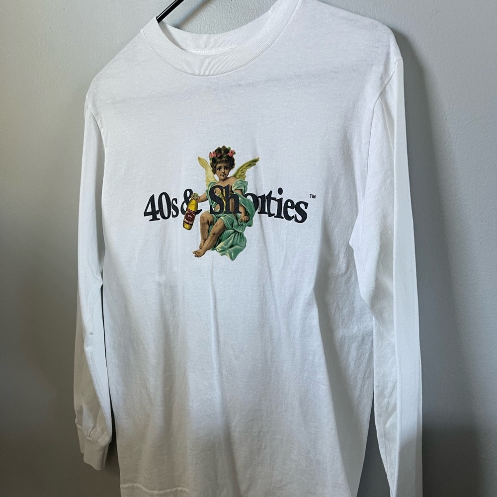 40 & Shorties White Long Sleeve!